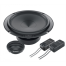 A black car speaker set, featuring a main woofer, tweeter, and two wiring components, all branded with "audison," set against a plain white background.