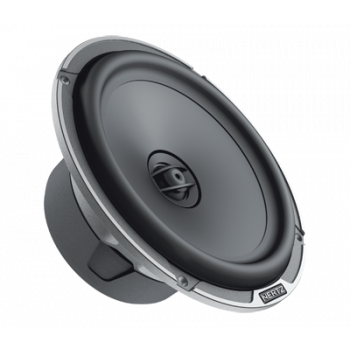 A round black and gray speaker with a center dome and the brand name "Hertz" at the bottom, displayed against a white background.