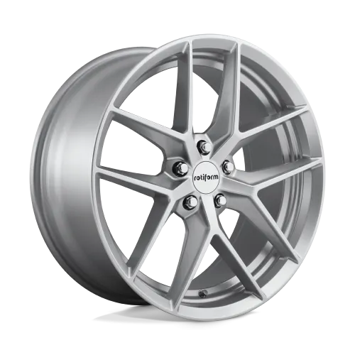 Silver wheel rim with a multi-spoke design is shown against a plain background. The center cap reads "rotiform" in black text. Suitable for car customization.