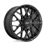 A black, multi-spoke car wheel rim with a star-like pattern, displaying the brand name "rotiform" in white, isolated against a plain background.