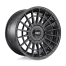 A Rotiform-branded black alloy wheel with a multi-spoke design is displayed against a transparent background.