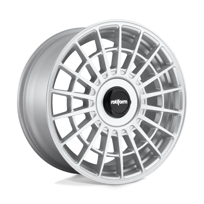 A silver alloy wheel with a multi-spoke design, featuring the text "rotiform" at the black center cap, set against a plain background with no additional context.