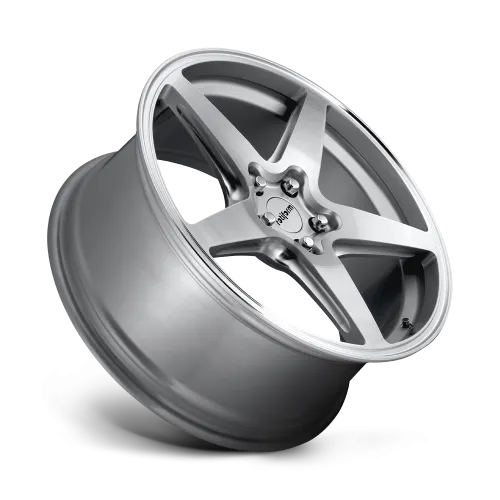 A metallic alloy wheel with five wide spokes featuring the brand name "Nismo" at the center, displayed against a plain white background.