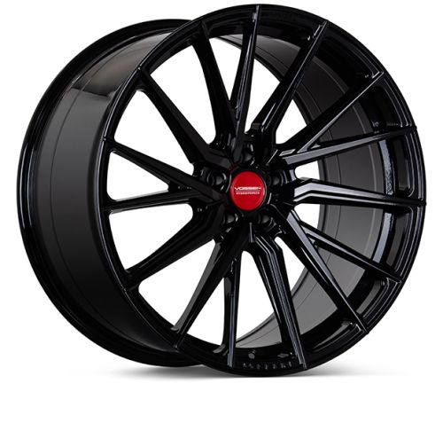 Vossen HF-4T wheels in a Gloss Black finish for a Volkswagen Transporter fitment