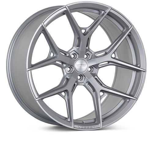 Vossen HF-5 wheels in a Satin Silver finish. For a Volkswagen Transporter fitment