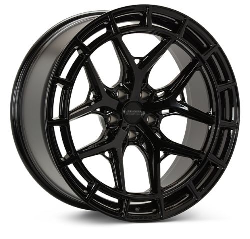 Vossen HFX-1 wheels in a Gloss Black finish. Suitable for a Volkswagen Transporter fitment.