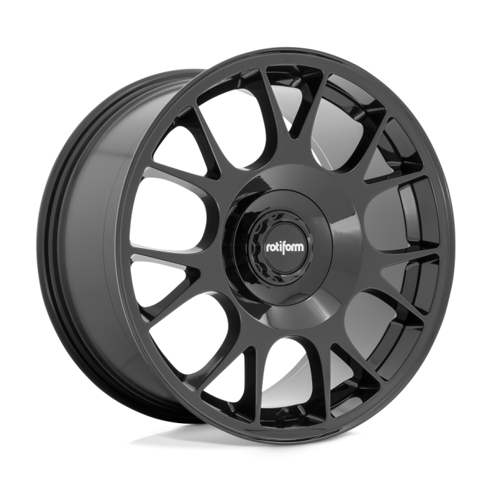 Rotiform TUF-R wheels in the Glossy Black finish, in the 19x8.5 5x112 +45 fitment.